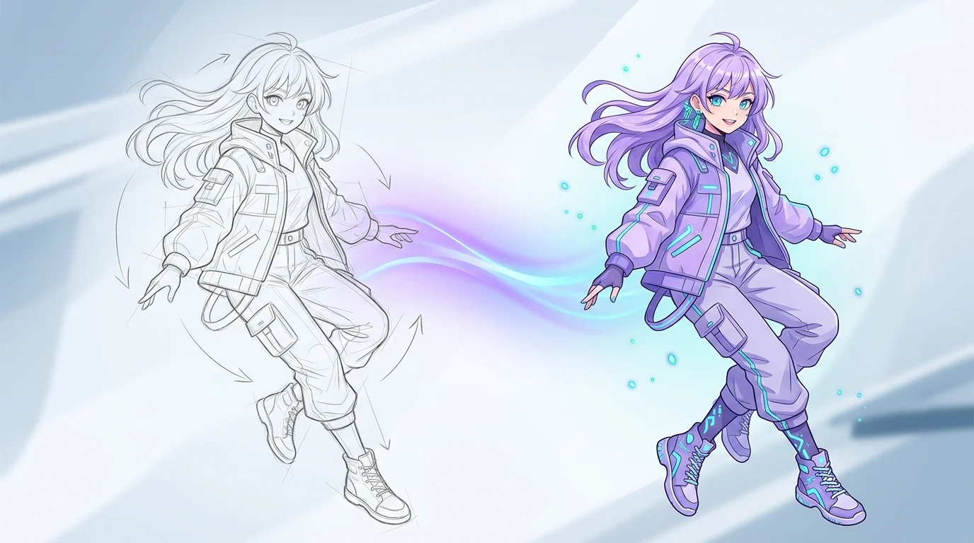 Before and after anime transformation